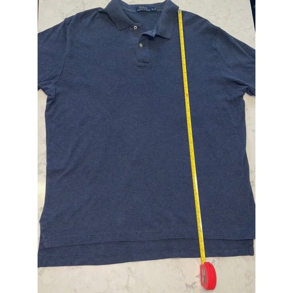 Vintage Polo by Ralph‎ Lauren Mens 2XLT Blue Cotton Pony Knit Preppy Polo